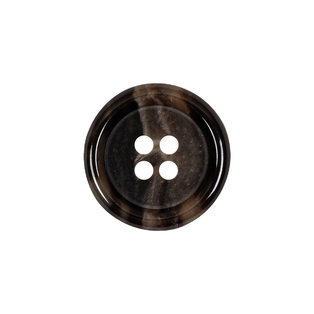 Dark Brown and Almond Mottled Semitransparent 4-Hole Rolled Rim Plastic Button - 32L/20mm - Joann Fabrics