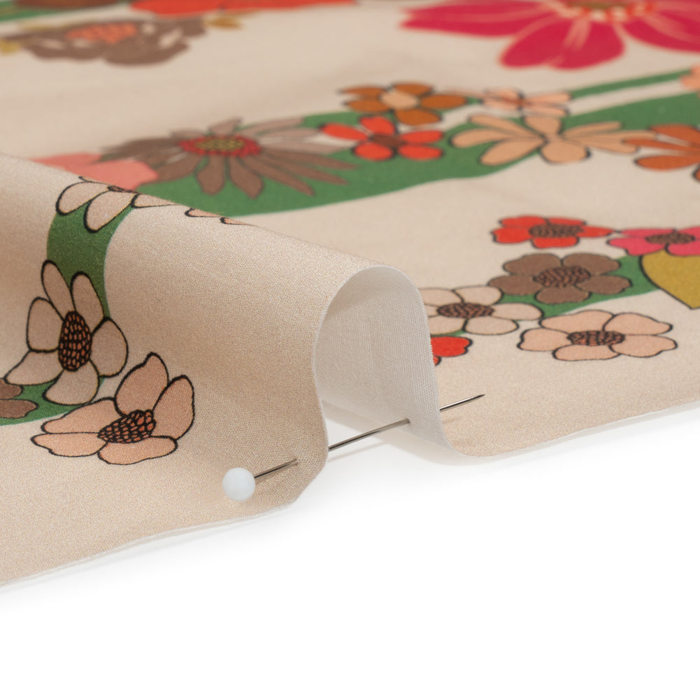Mood Exclusive Beige Sundew Stripes Stretch Cotton Poplin - Joann Fabrics