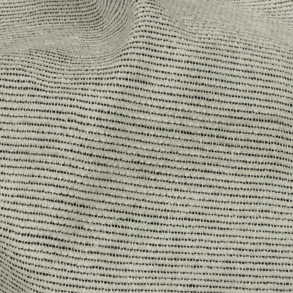 Black and White Linen and Rayon Chenille Stripes Woven - Joann Fabrics