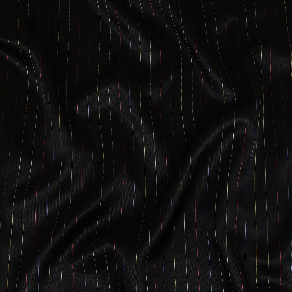 Black and Rainbow Pinstriped Acetate Twill Lining - Joann Fabrics