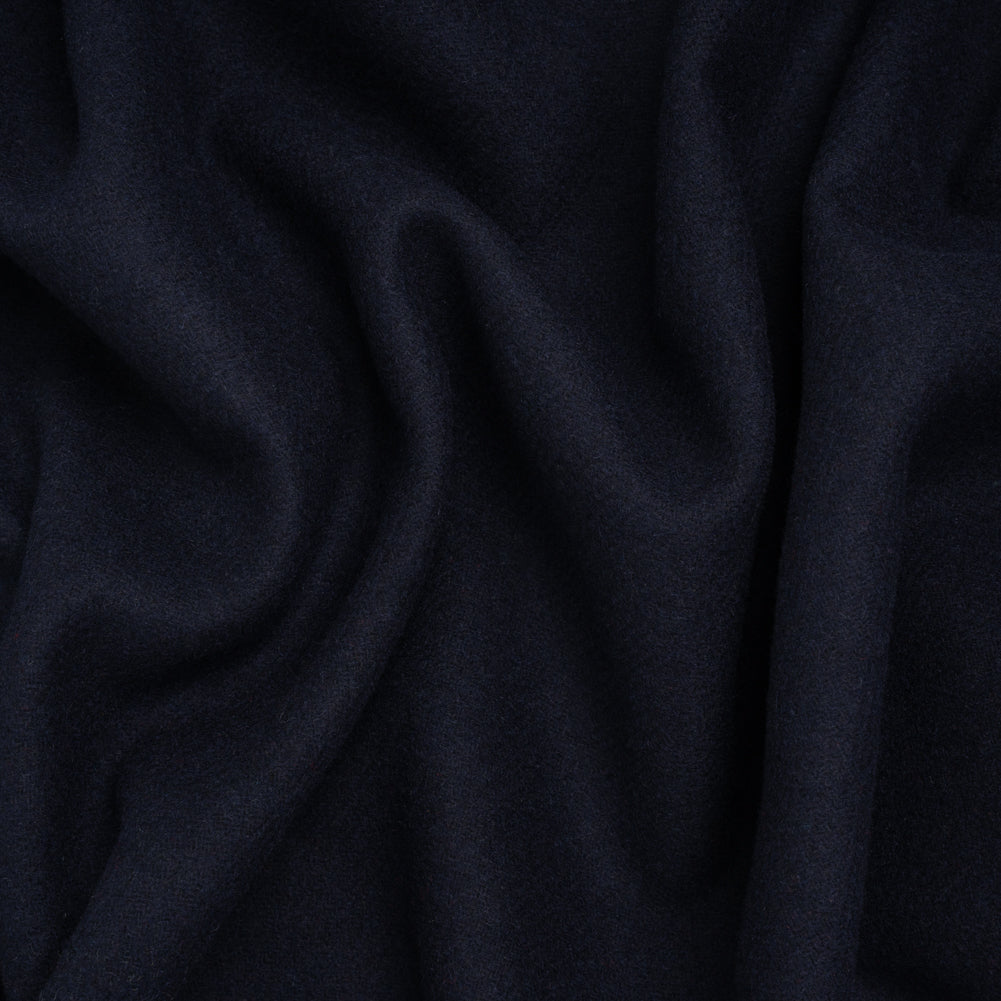 Recycled Brushed Wool Blend Twill Coating - Midnight Blue - Made in Italy - Maeve Collection - Joann Fabrics