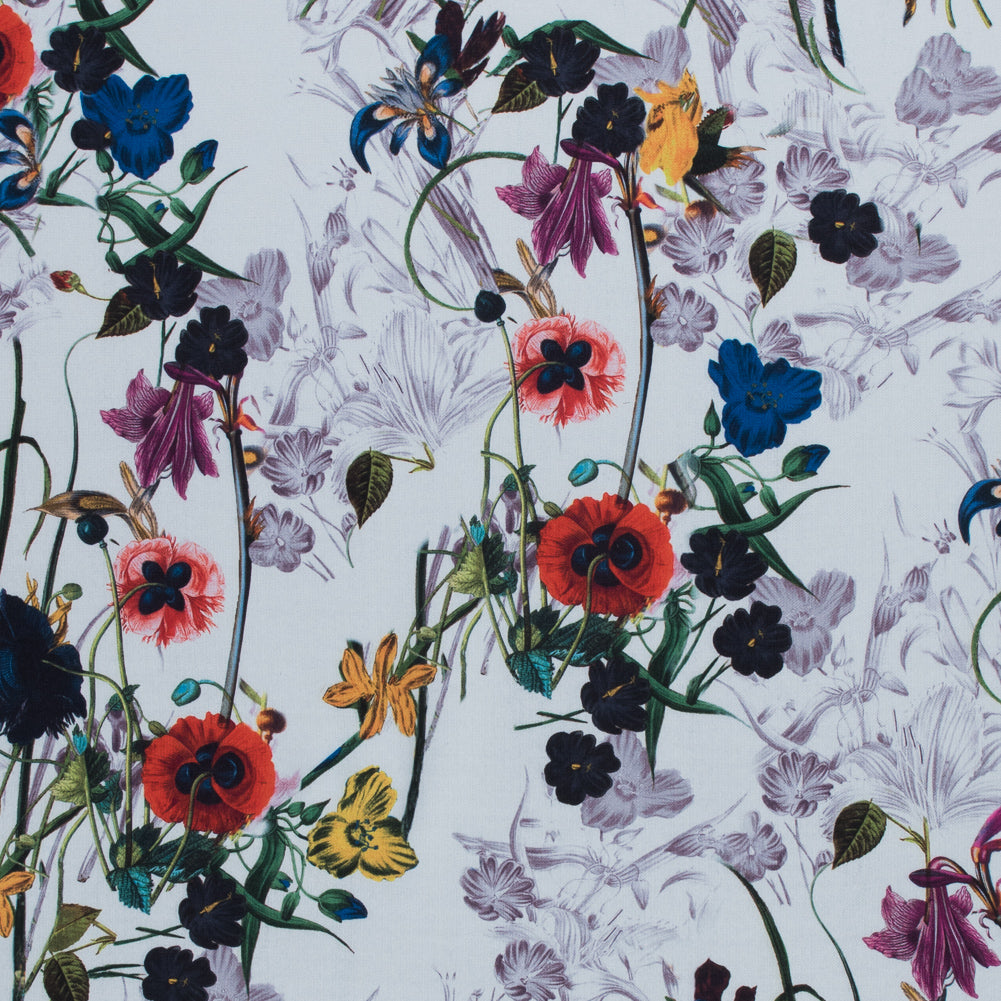 Colorful Flowers Digitally Printed on a Premium Mikado/Twill - Joann Fabrics