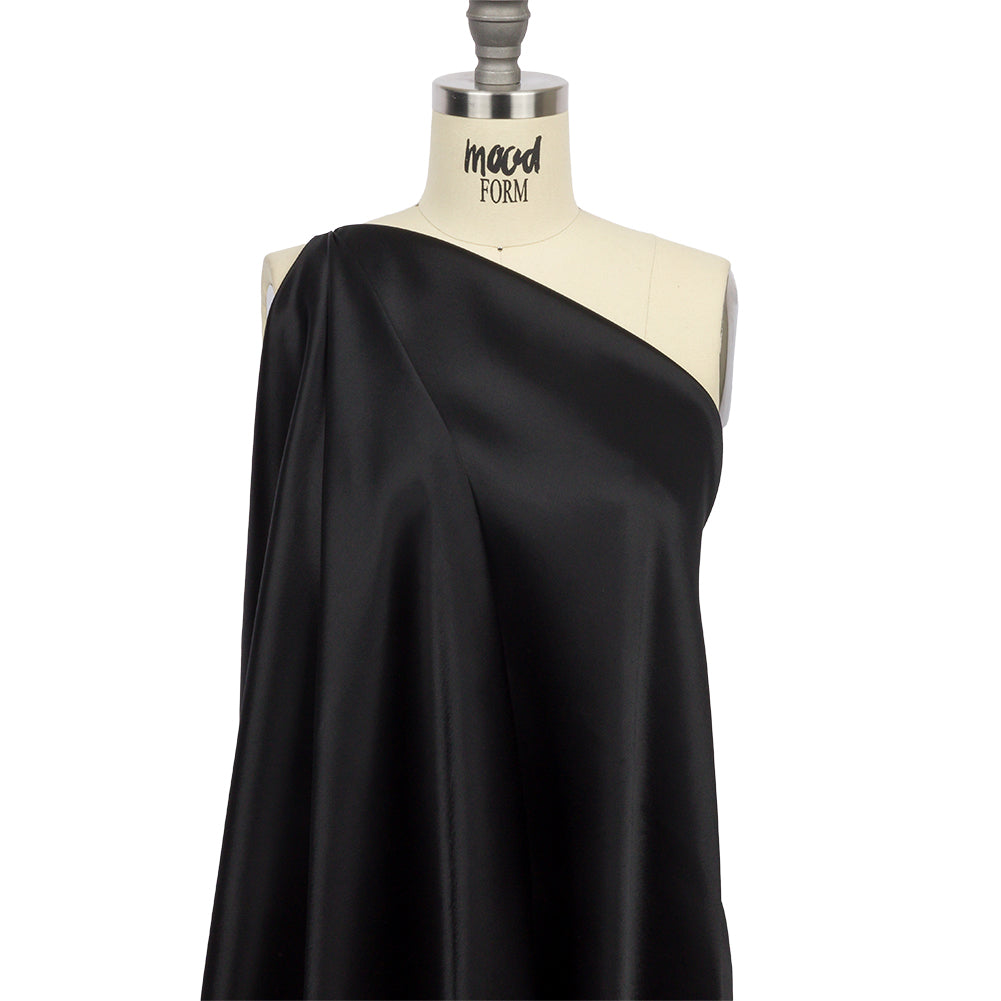 Sustainable Viscose Fluid Satin - Black - Mood Exclusive Elliana Collection - Joann Fabrics