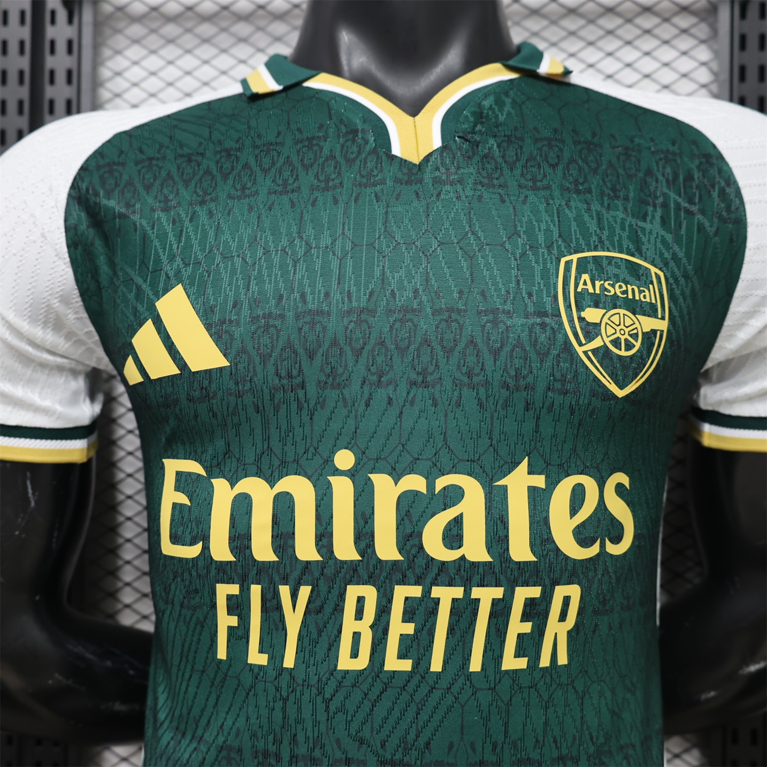 Arsenal 26-27 Champions League Green White Special Jersey - Player Version - UnitedFutballJersey