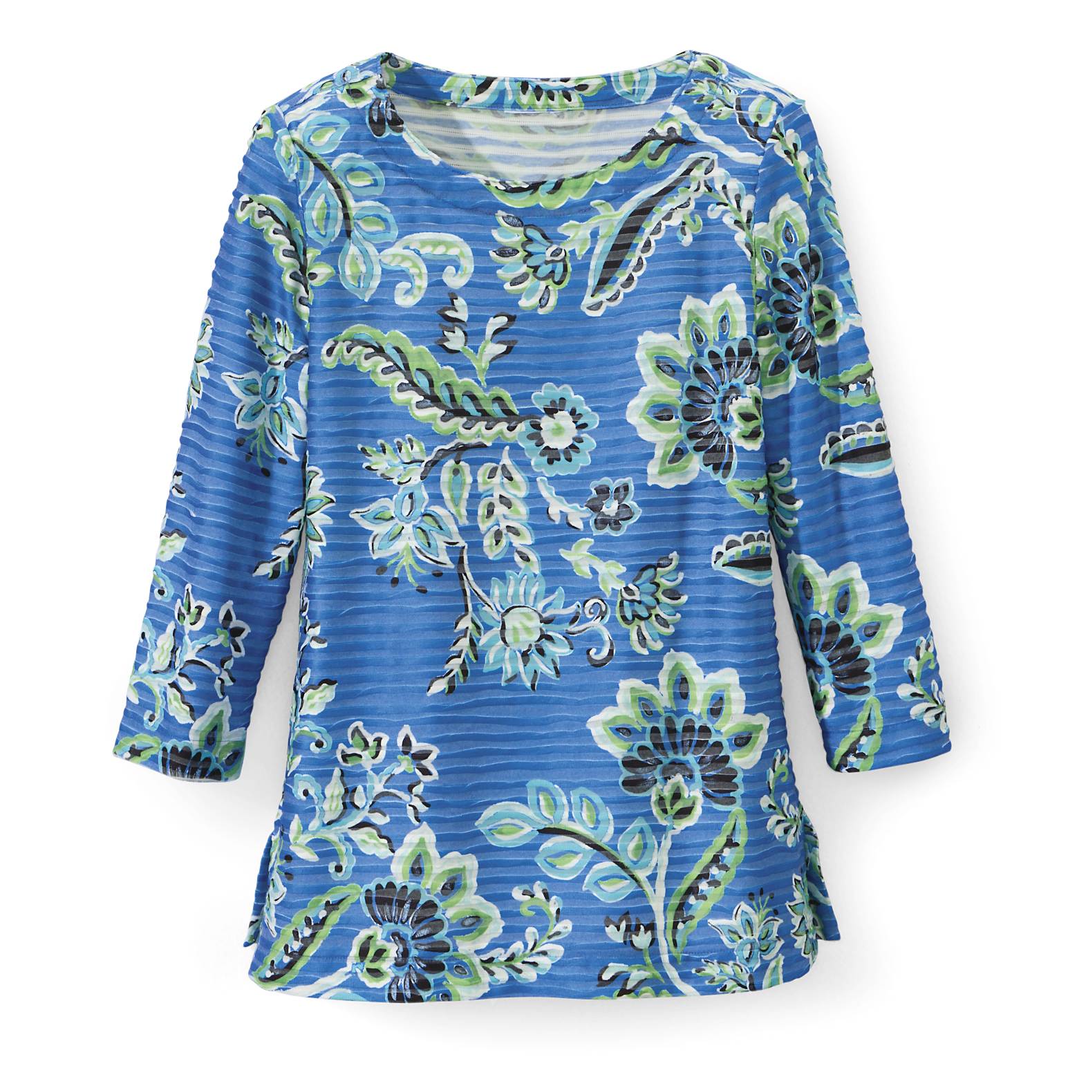 Botanical Swirl Burnout Stripe Top | Northstyle Catalogue - Northstyle Catalog