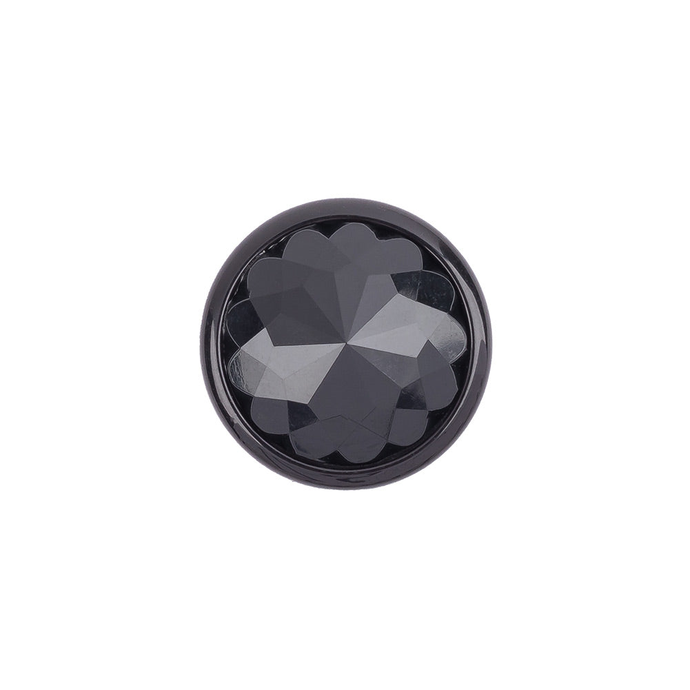 Italian Black Faceted Metal Look Self Back Button - 28L/18mm - Joann Fabrics