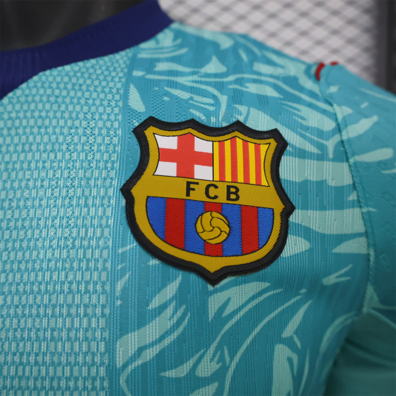 Barcelona 26-27 Mint Green Blue Bird Special Jersey - Player Version - UnitedFutballJersey