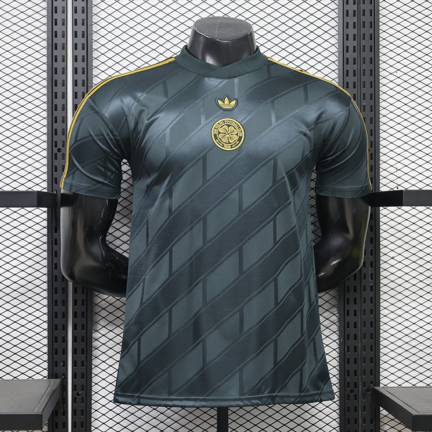 Celtic 26-27 Dark Green Gold Retro Style Casual Jersey - Player Version - UnitedFutballJersey