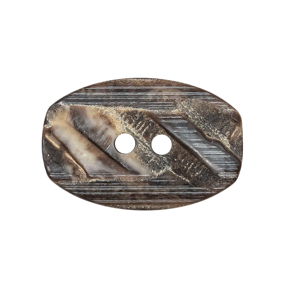 Gray and Brown Wood-Look Oval 2-Hole Plastic Button - 44L/28mm - Joann Fabrics