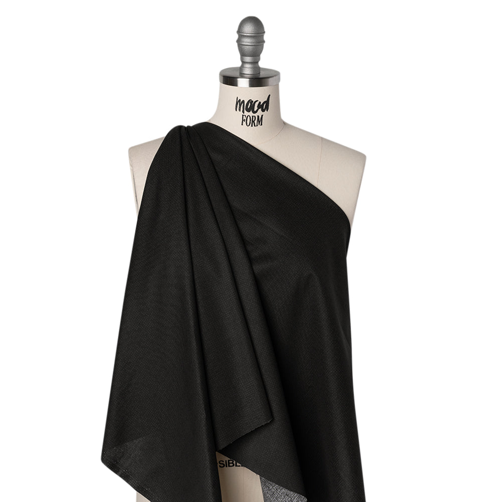 Printed Quilting Cotton by Ghazal Razavi for FIGO Studio - Black on Black Code - Dusk Collection - Joann Fabrics