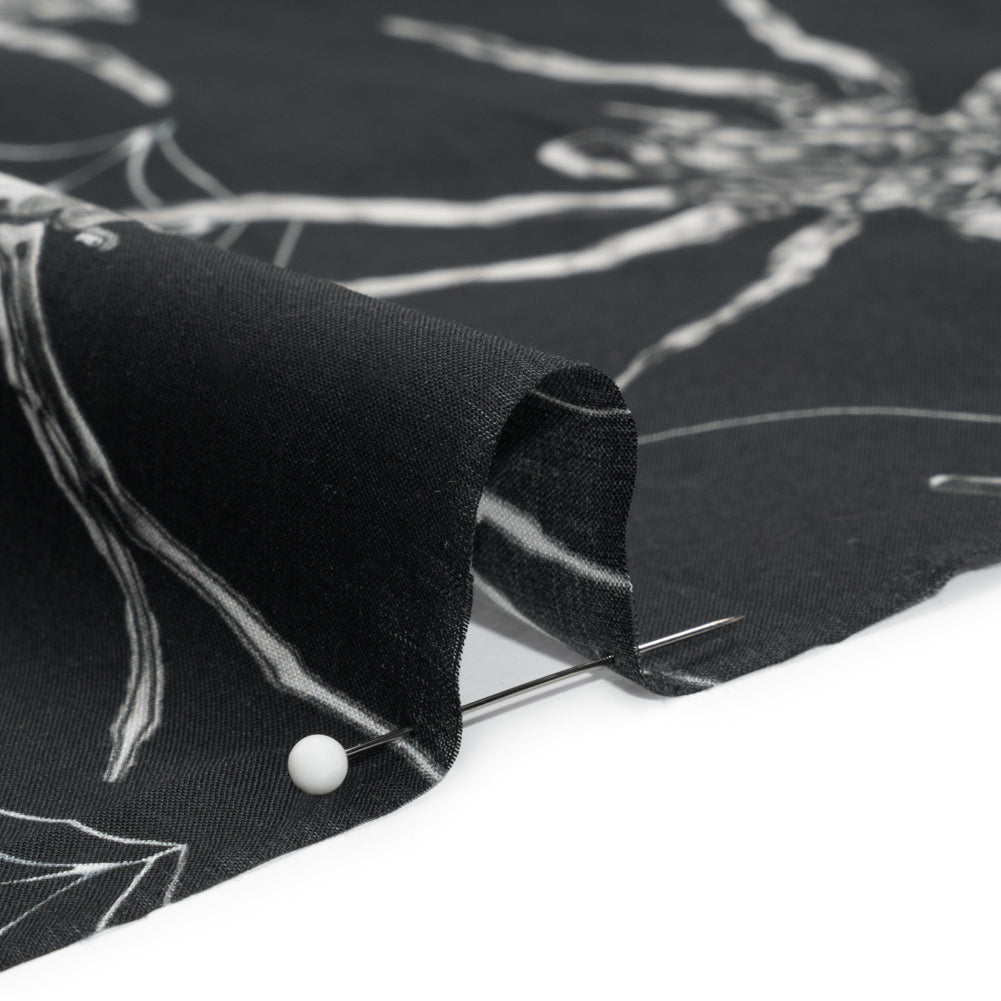 Cotton Voile - Black and White Spiders - Mood Exclusive Tantalizing Tarantulas Print - Joann Fabrics