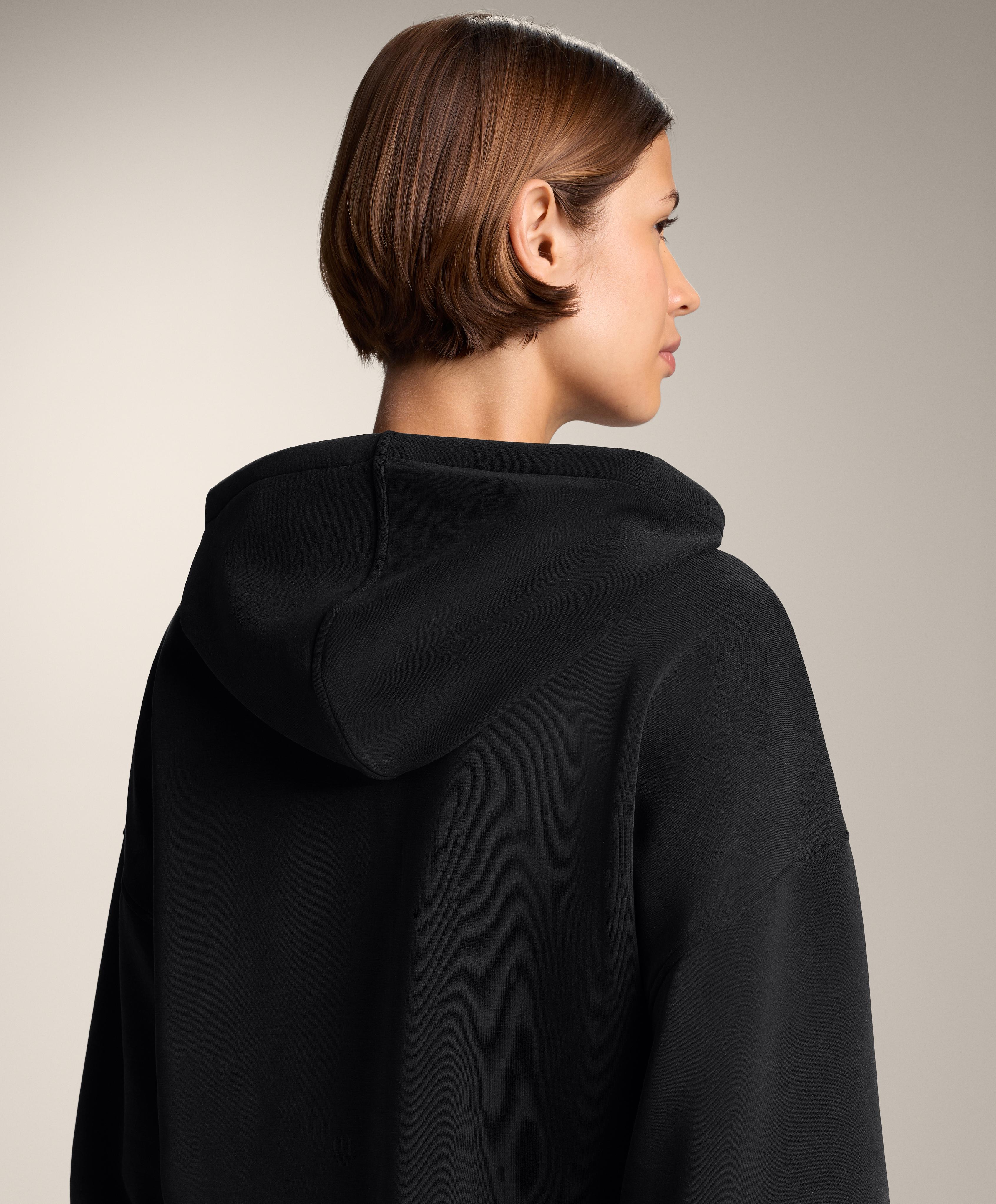 Boxy hoodie with brushed modal