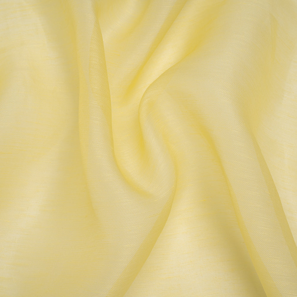 Linen and Silk Scrim - Light Lemon - Famous Australian Designer Deadstock - Joann Fabrics