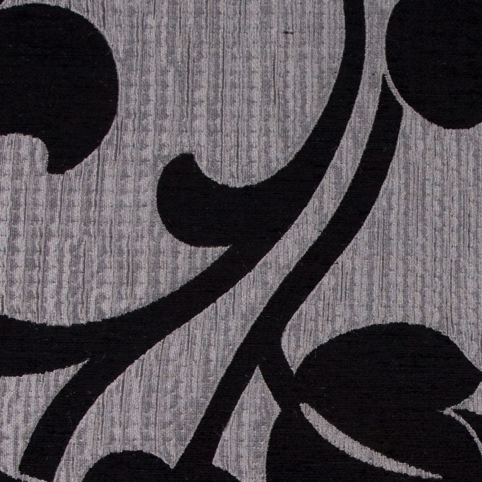 Platinum/Black Floral Brocade - Joann Fabrics
