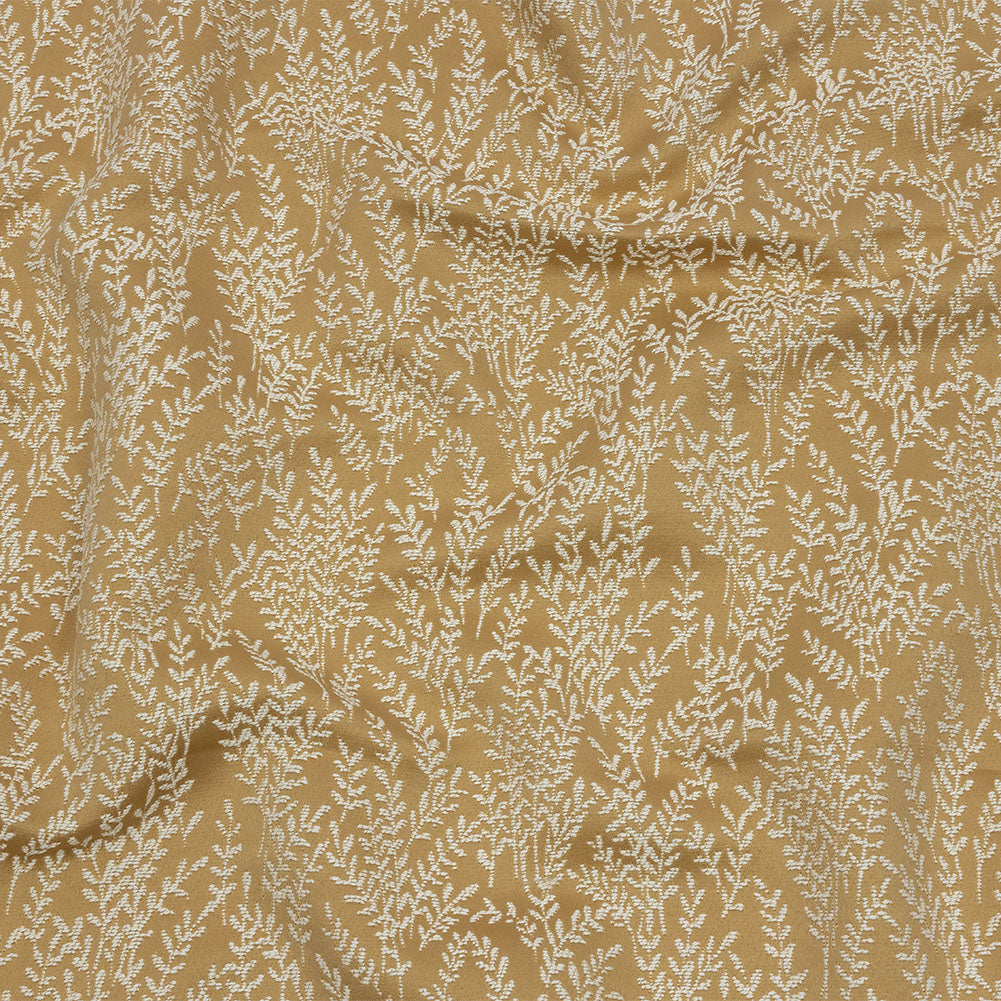 Drapery Jacquard - Gold Little Leaves - British Imported - Joann Fabrics