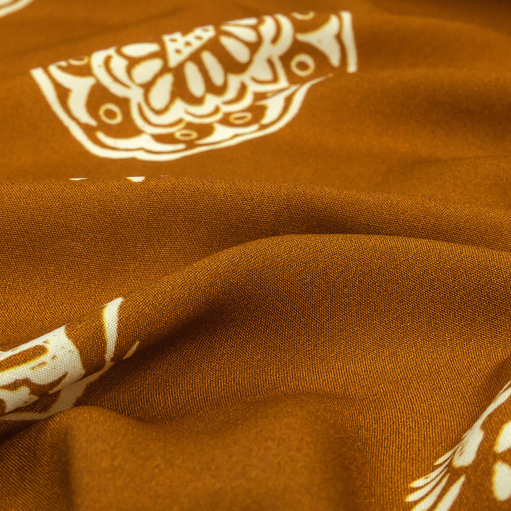 Mood Exclusive Caramel Watchful Gaze Viscose Woven - Joann Fabrics
