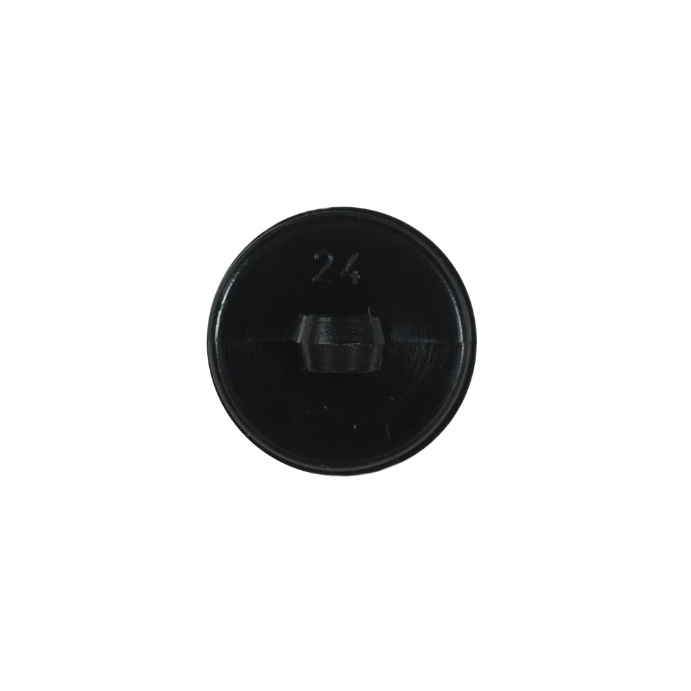 Black Bevel Cut Plastic Button - 24L/15mm - Joann Fabrics