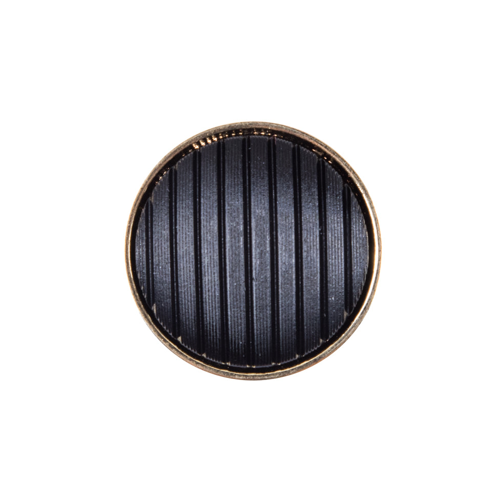 Italian Black and GoldZamac Button - 36L/23mm - Joann Fabrics