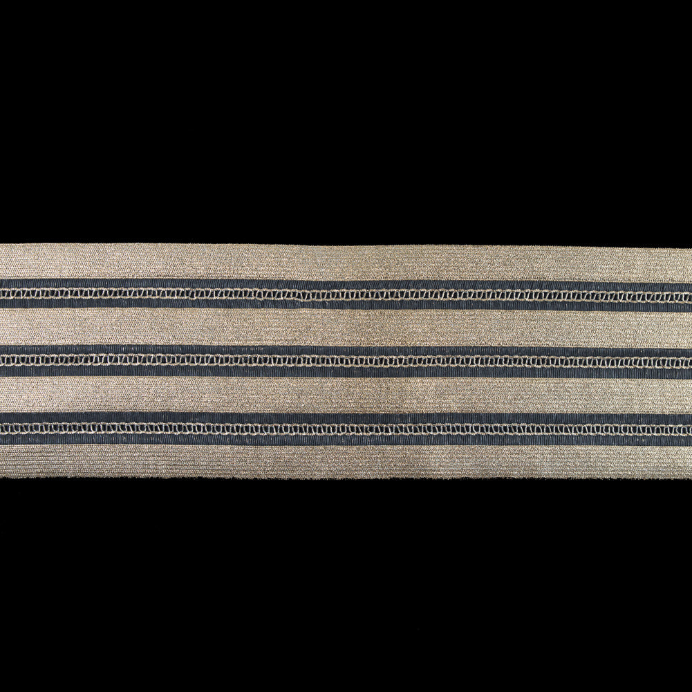 Foiled Gold Metallic Elastic Trim - 3.5