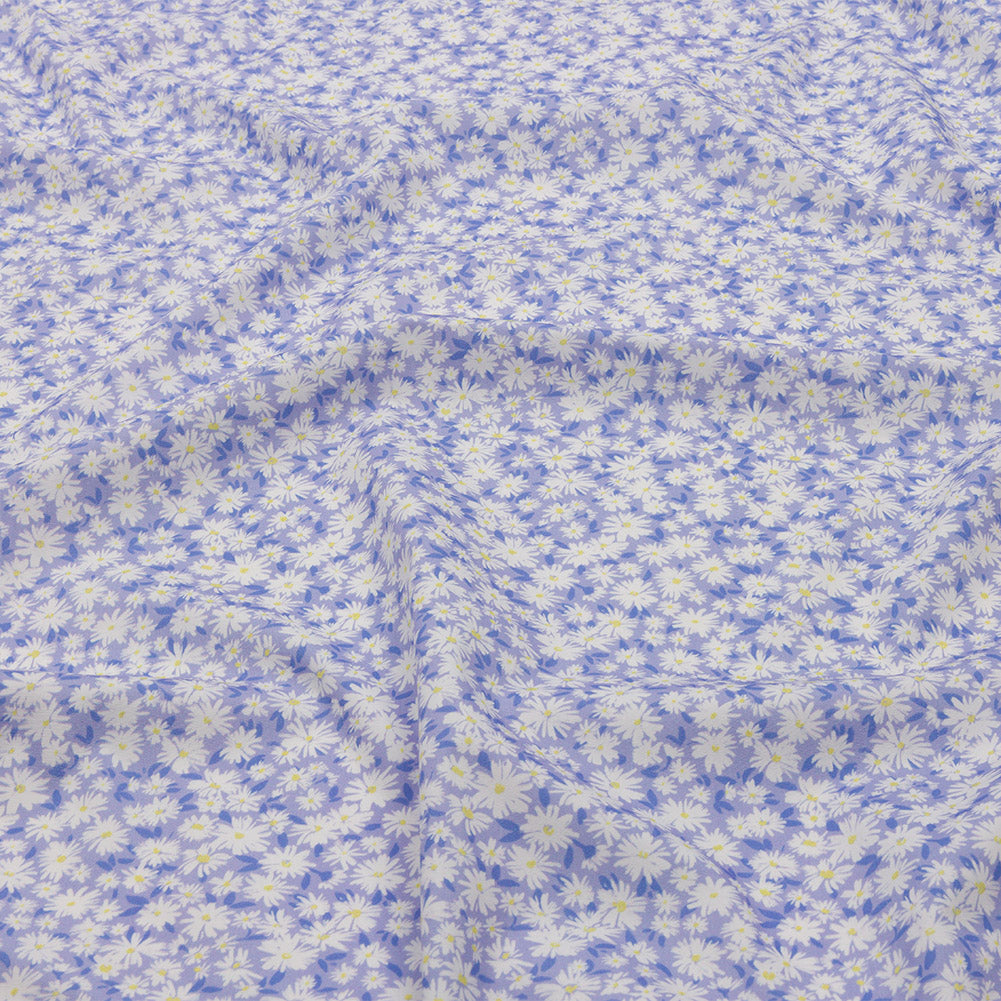Cotton Poplin - Periwinkle and White Floral - Sunday in the Park Print - Mood Exclusive Secret Garden Collection - Joann Fabrics