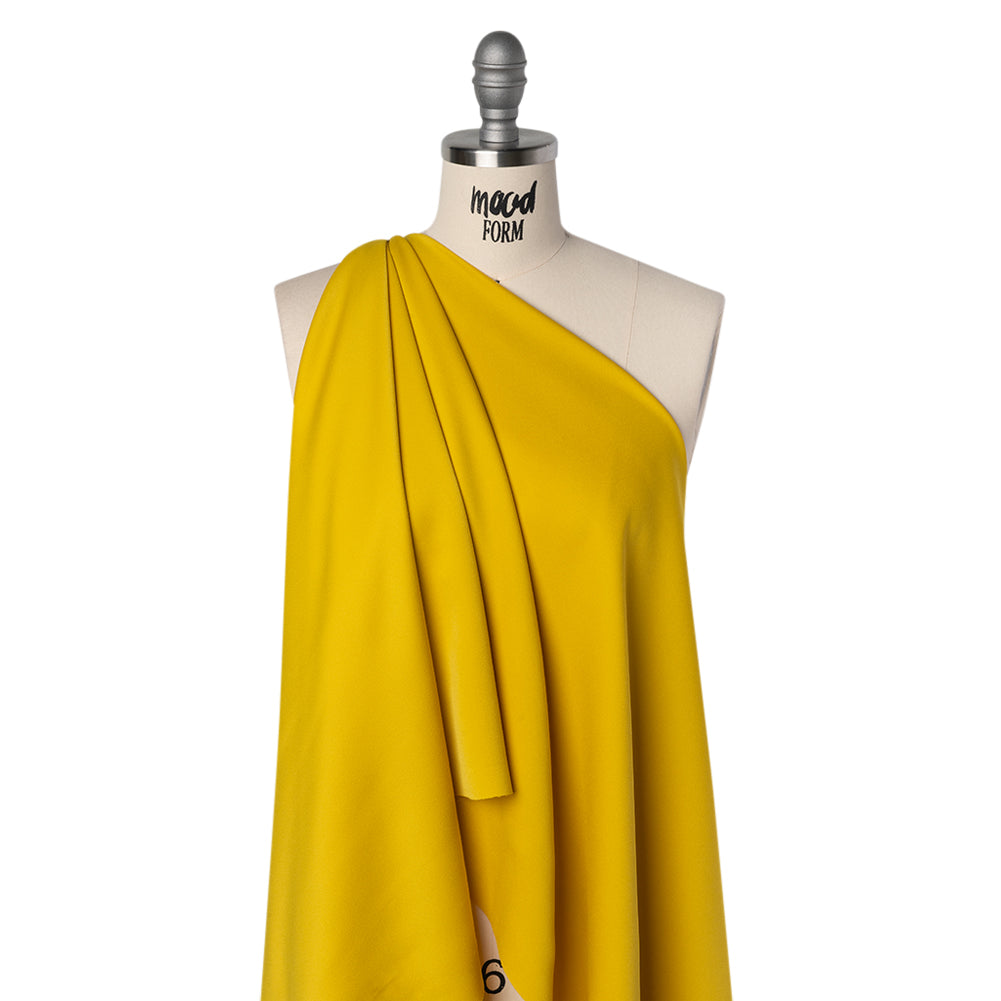 Satin Faced Polyester Crepe by Trina Turk - Crazy Daisy Yellow - Designer Deadstock - Joann Fabrics