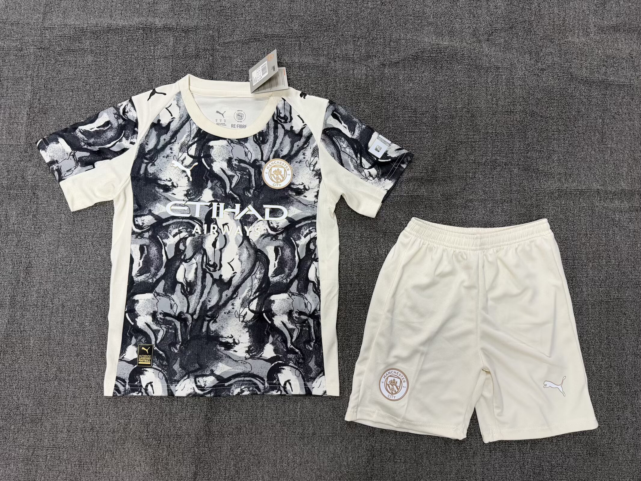 2025/2026 Manchester City Gray Special Edition Football Jersey 1:1 Thai quality Kids Size