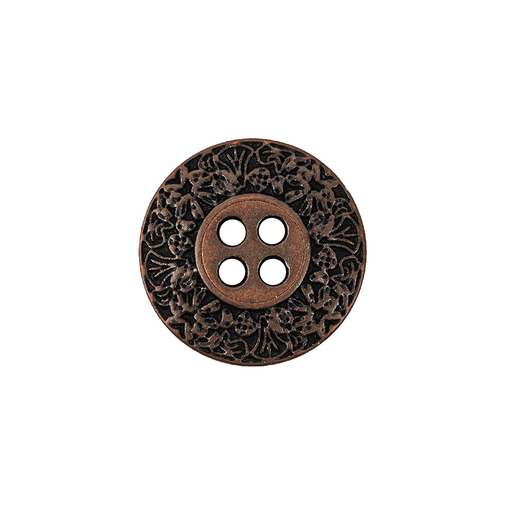 Italian Copper Floral Metal Button - 30L/19mm - Joann Fabrics