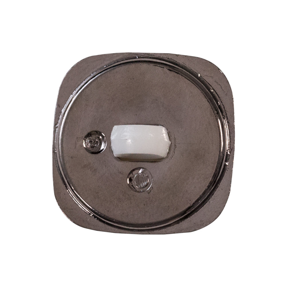 Italian White and Gunmetal 2-Piece Plastic Button - 38L/24mm - Joann Fabrics