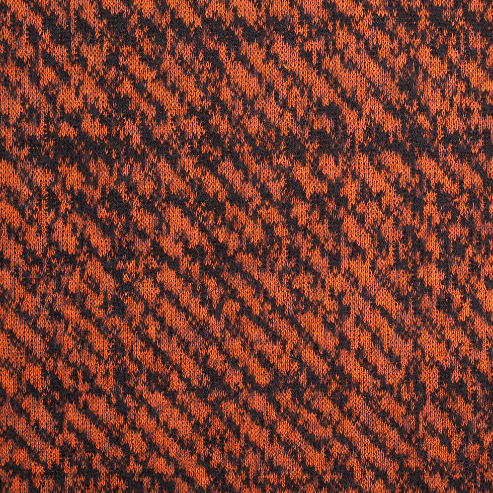 Black and Orange Abstract Blended Virgin Wool Knit - Joann Fabrics