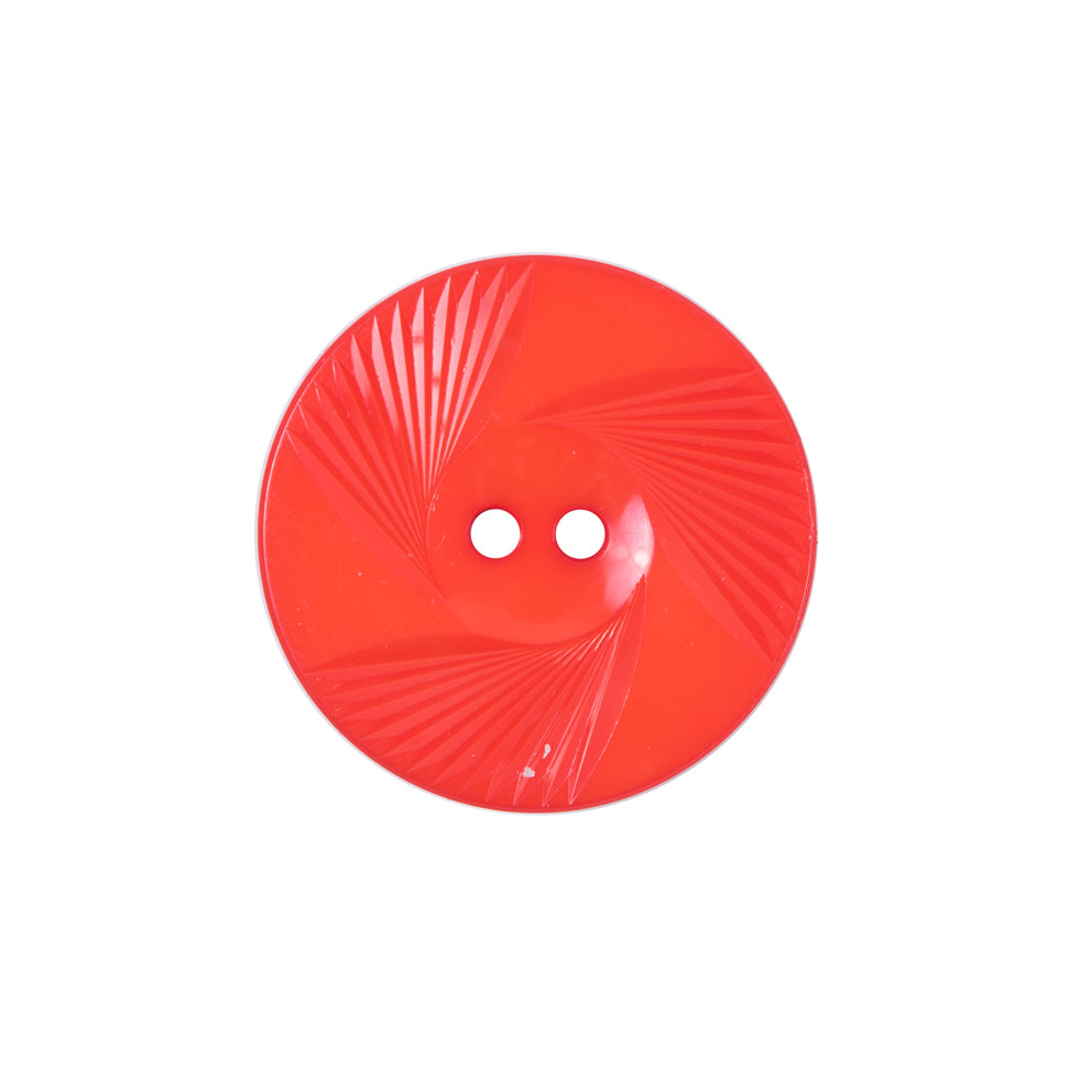 Plastic 2-Hole Button Made in Italy - 36L/23mm - Red Orange Fanning Rays - Joann Fabrics