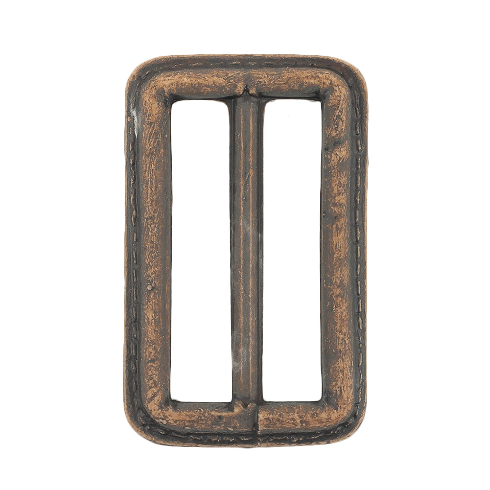 Italian Rugged Brown Faux Leather Slider - 2.5