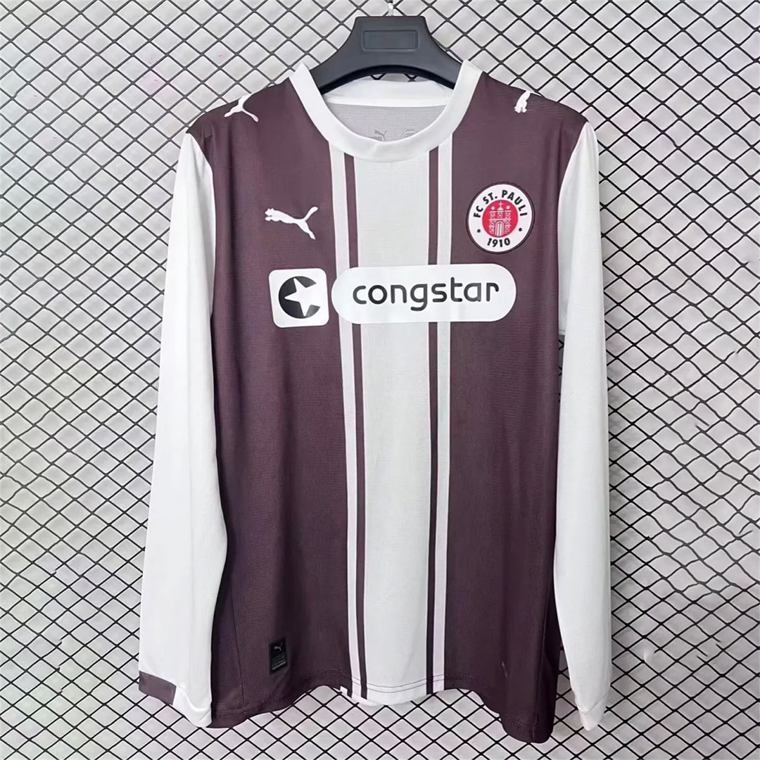 St. Pauli 25-26 Classic 1970s Design Special Long Sleeves Jersey - Fans Version - UnitedFutballJersey