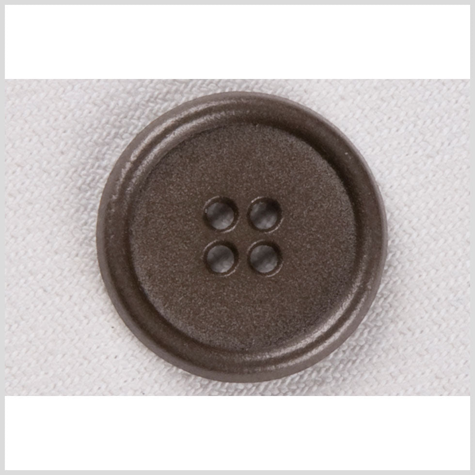 Metal 4-Hole Button - 36L/23mm - Antique Gray Rolled Rim - Joann Fabrics