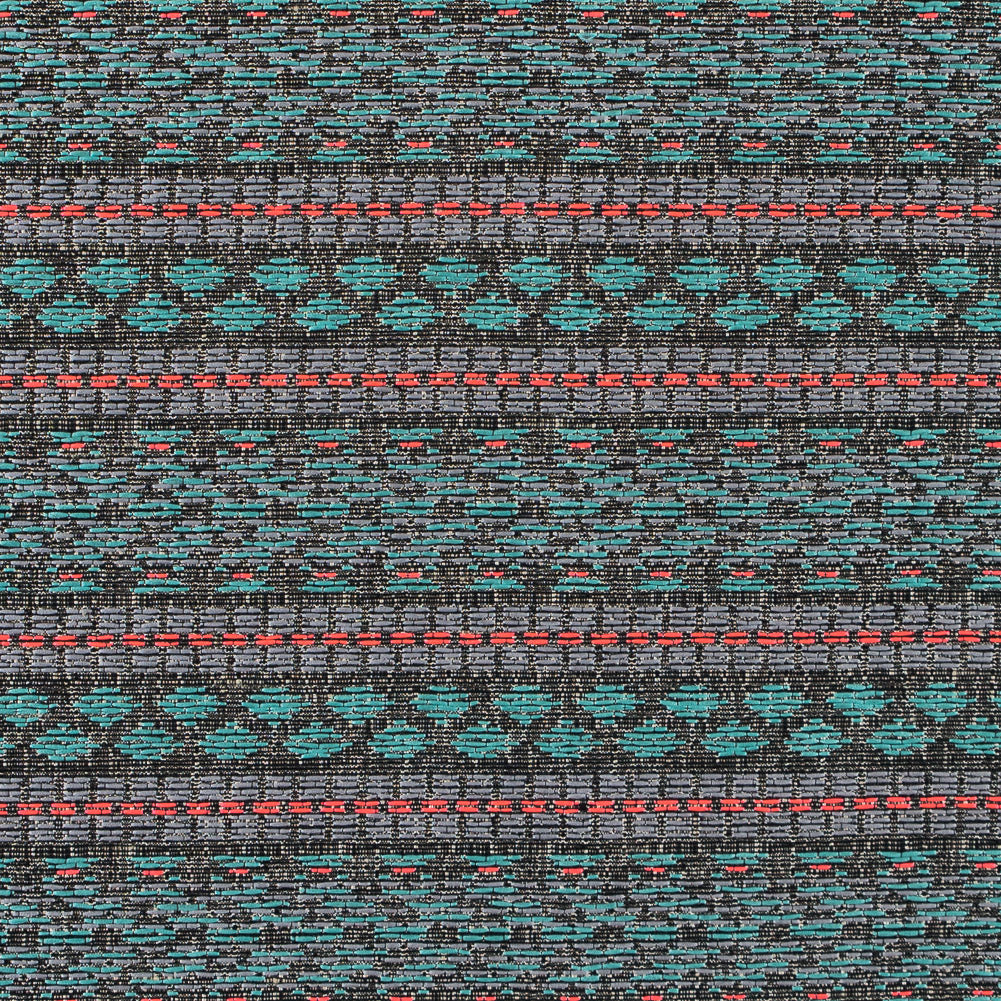 Sea Green and Fluorescent Pink Tribal Jacquard - Joann Fabrics