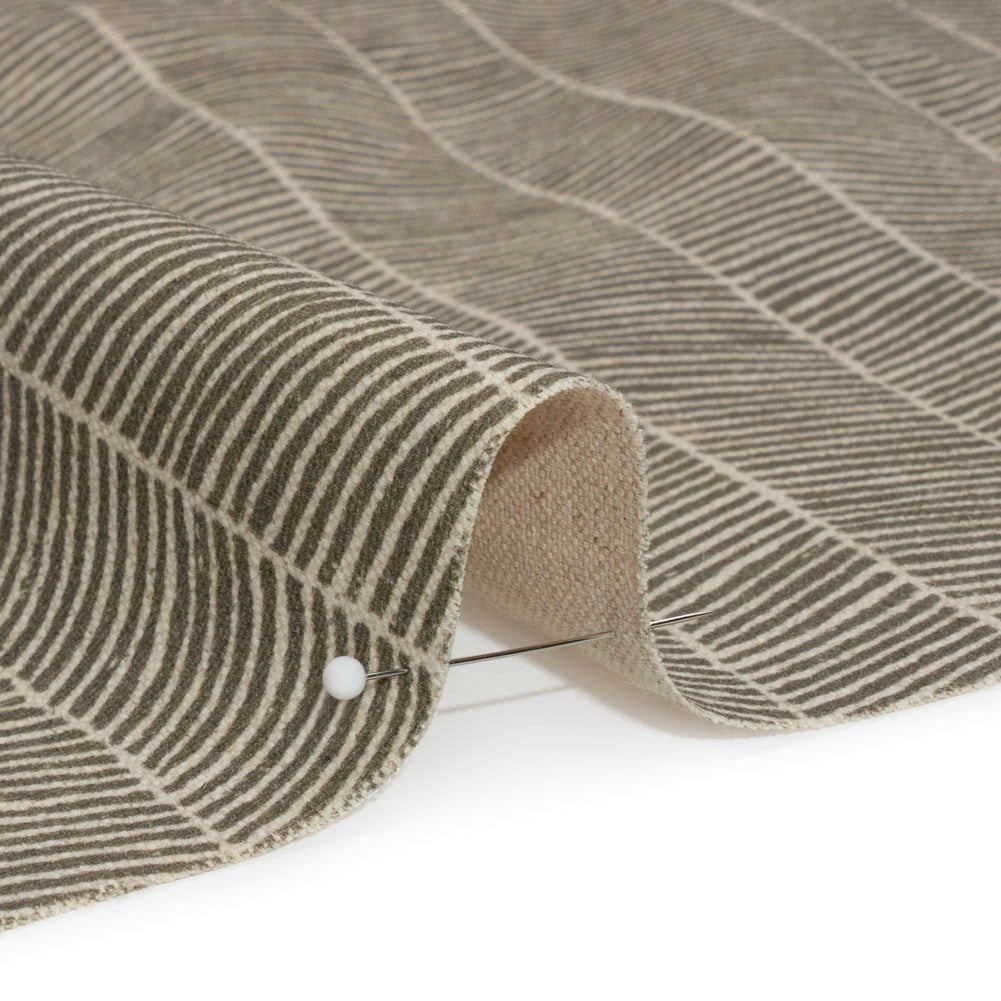 Brushed Cotton and Linen Canvas - Truffle Painterly Herringbone - British Imported - Joann Fabrics
