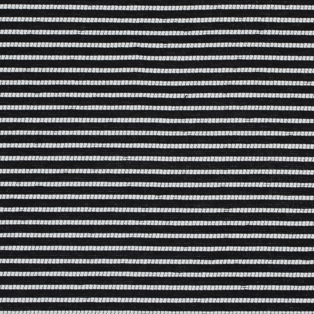 Sea NY Black and White Striped Loosely Woven Cotton Blend - Joann Fabrics