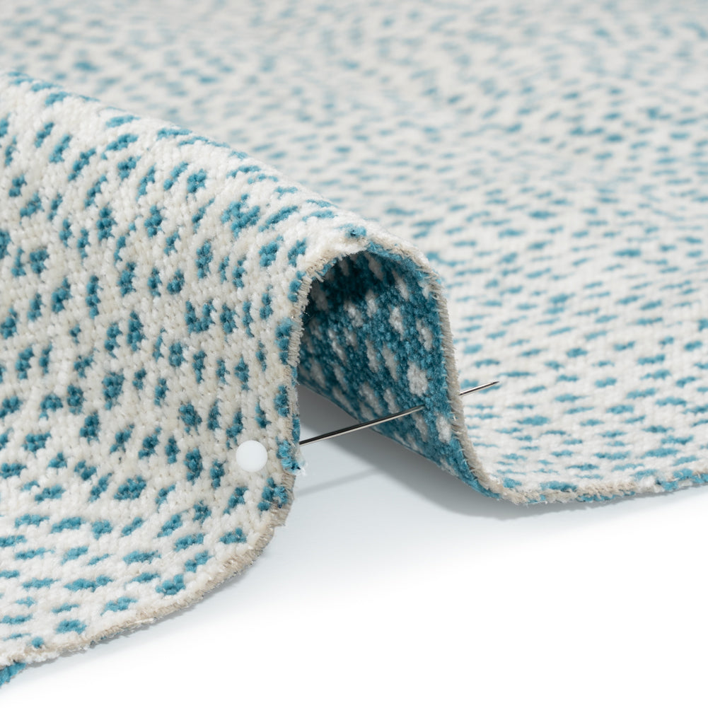 Upholstery Chenille - Teal Spotted - Remus Collection - Joann Fabrics