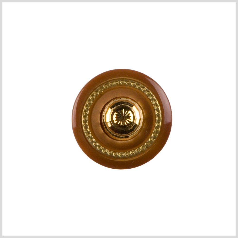 Brown/Gold Plastic Button - 32L/20mm - Joann Fabrics