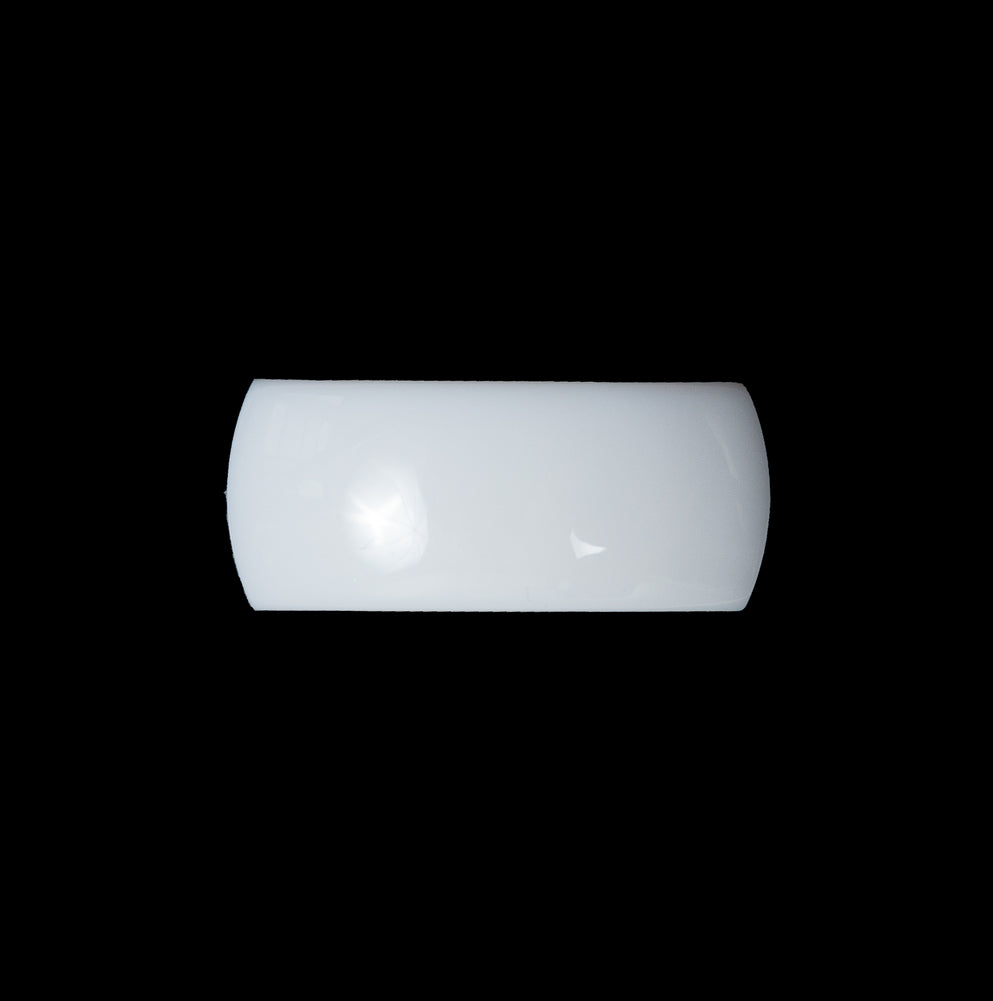 White Rectangular Shank Back Button - 0.5