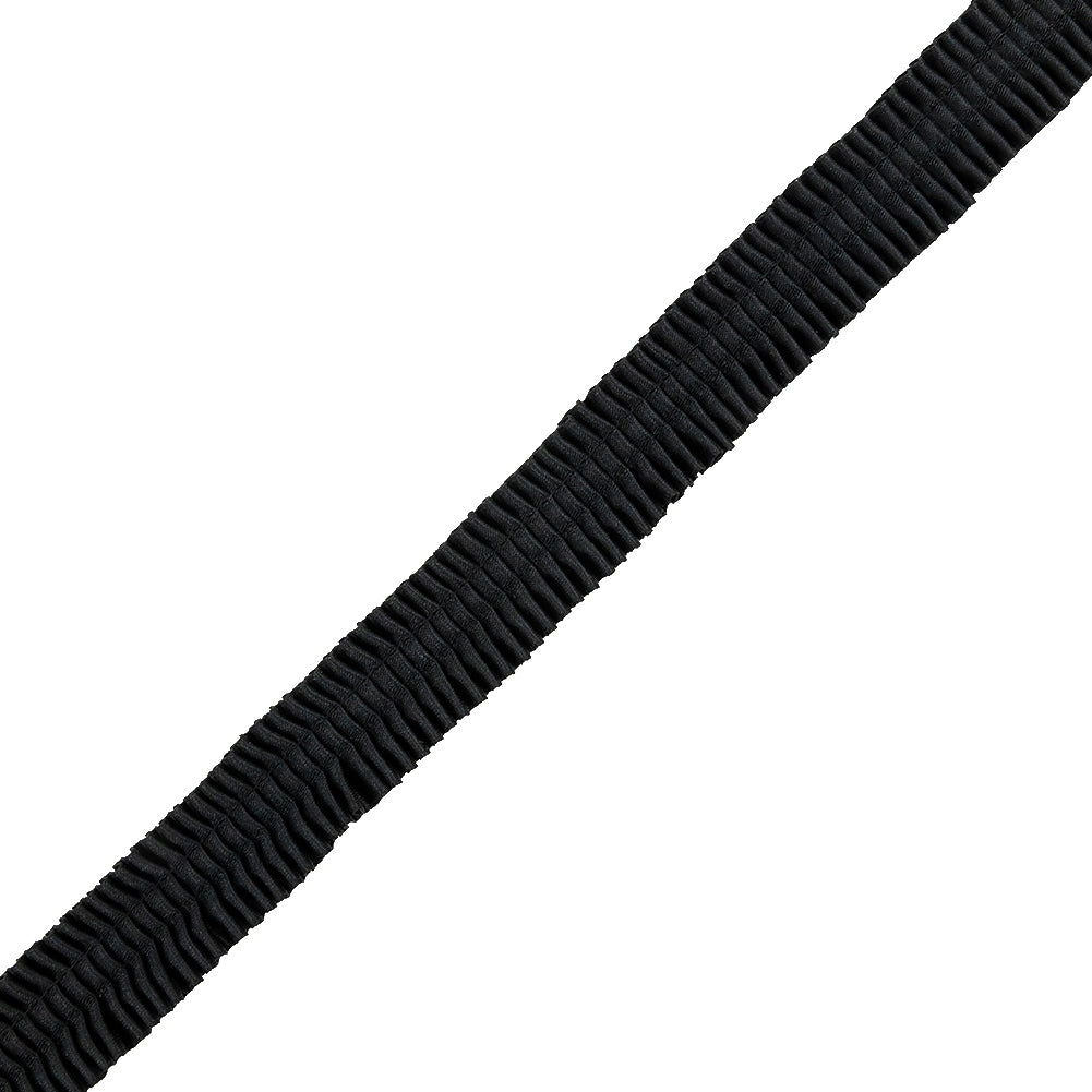 Italian Black Knife Pleated Trimming - 1