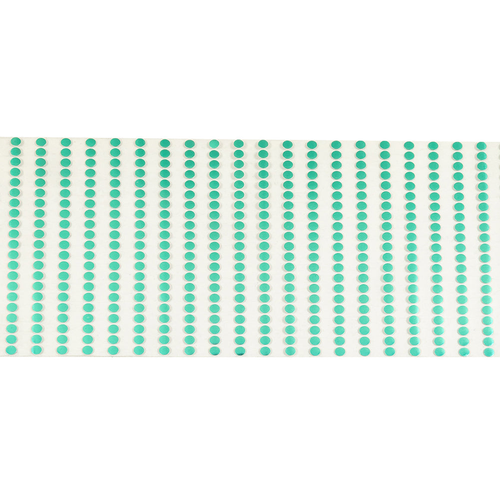 Vintage Aligned Blue Zi Circles on Clear Iron on Film - 4
