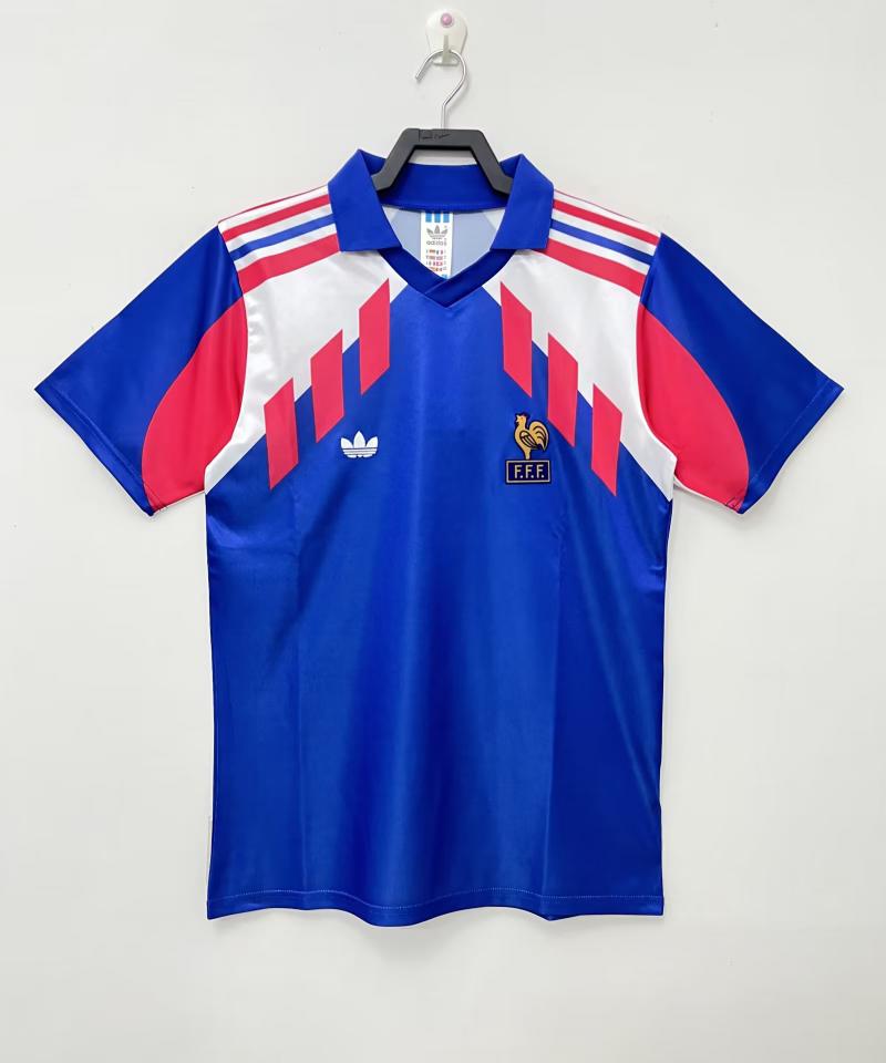 1990 Retro France Home Football Shirt 1:1 Thai Quality