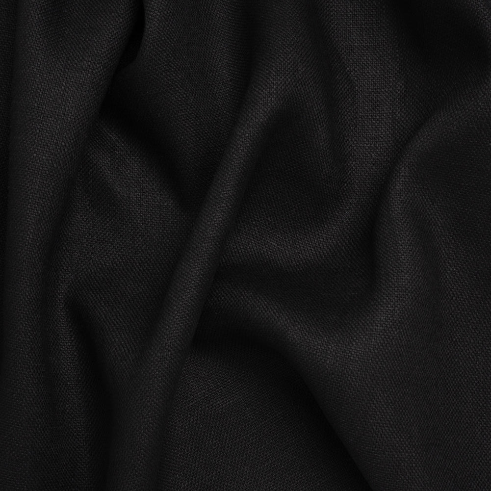 Linen Basketweave - Black - Famous Australian Designer Deadstock - Joann Fabrics