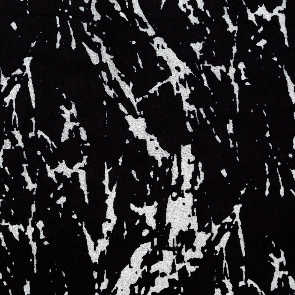 Black and White Abstract Burnout Polyester Woven with Fused Backing - Joann Fabrics