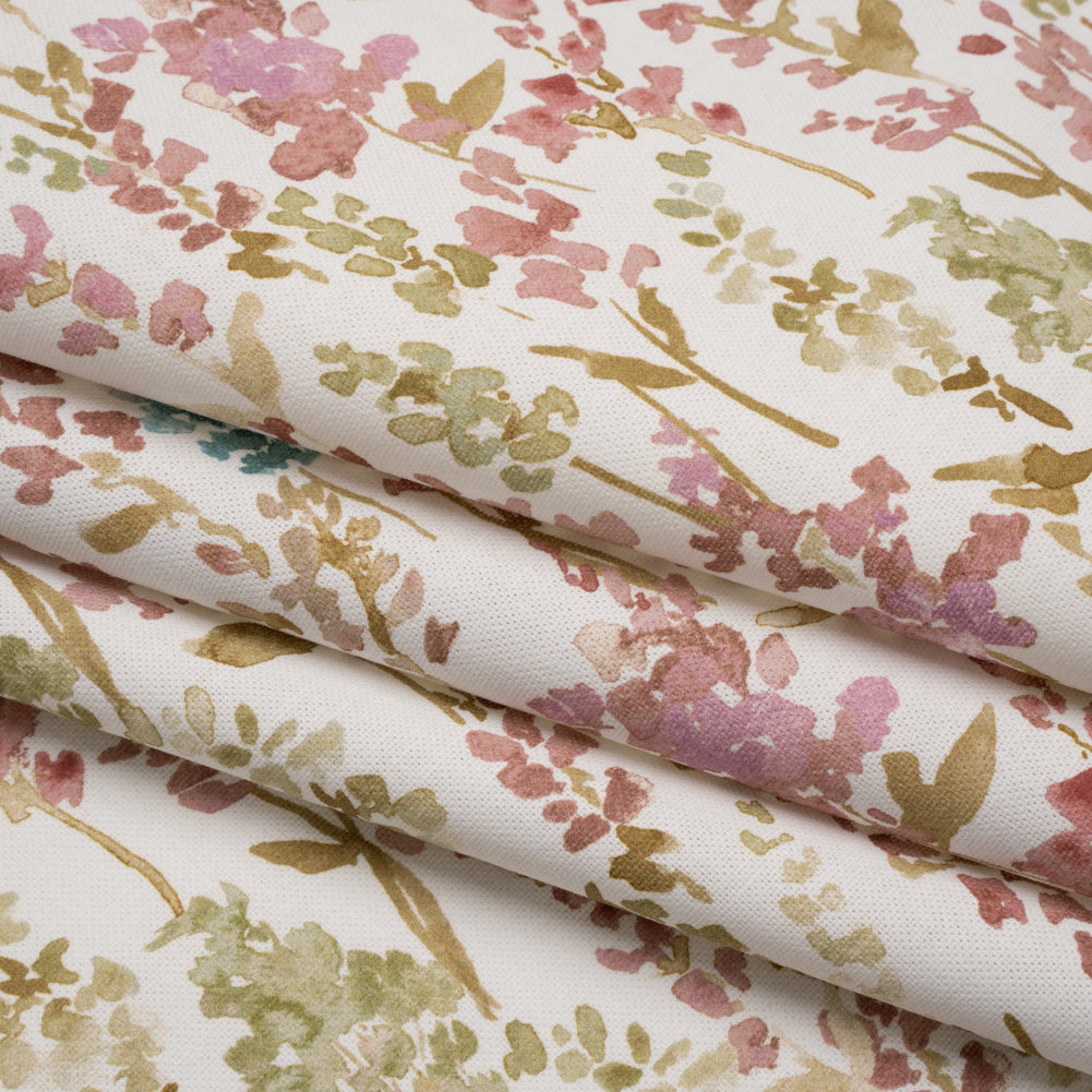 Printed Cotton Canvas - Peony Painterly Flowers - British Imported - Joann Fabrics