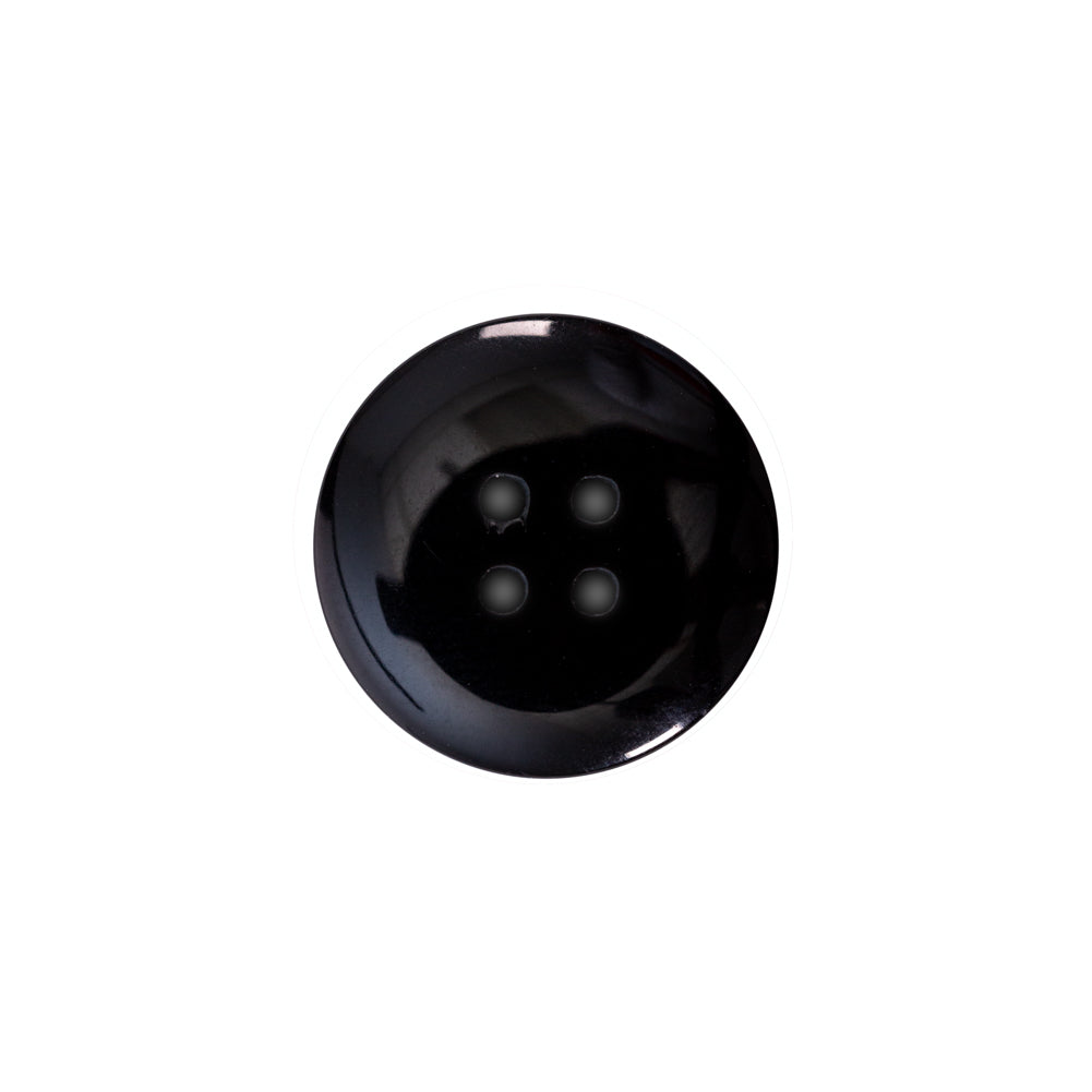 Italian Black 4-Hole Velvet-Faced Plastic Button - 28L/18mm - Joann Fabrics