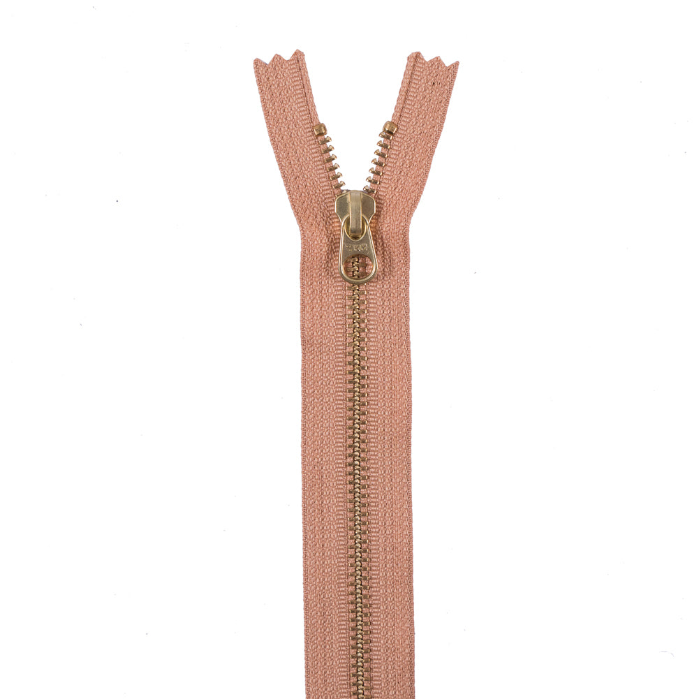 Metal Zipper with Gold Pull and Teeth 8
