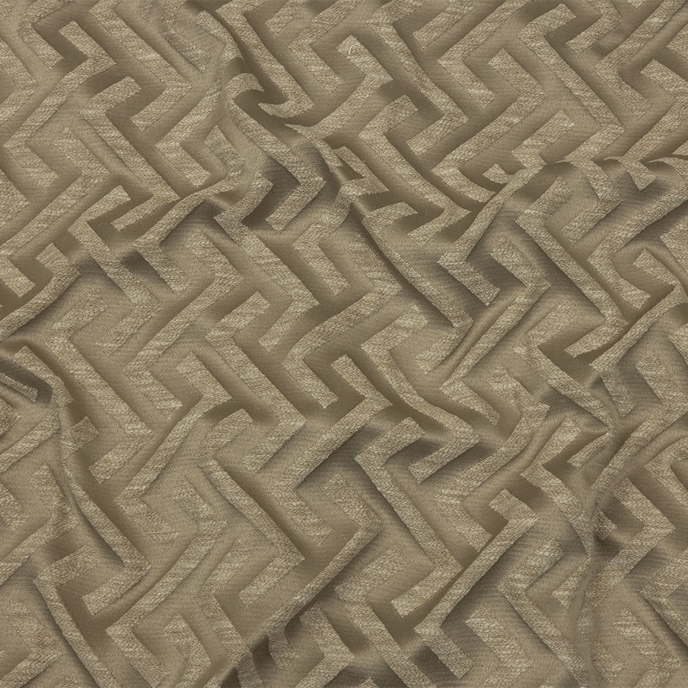 Cotton and Recycled Polyester Drapery Jacquard - Latte Broken Chevrons - British Imported - Joann Fabrics