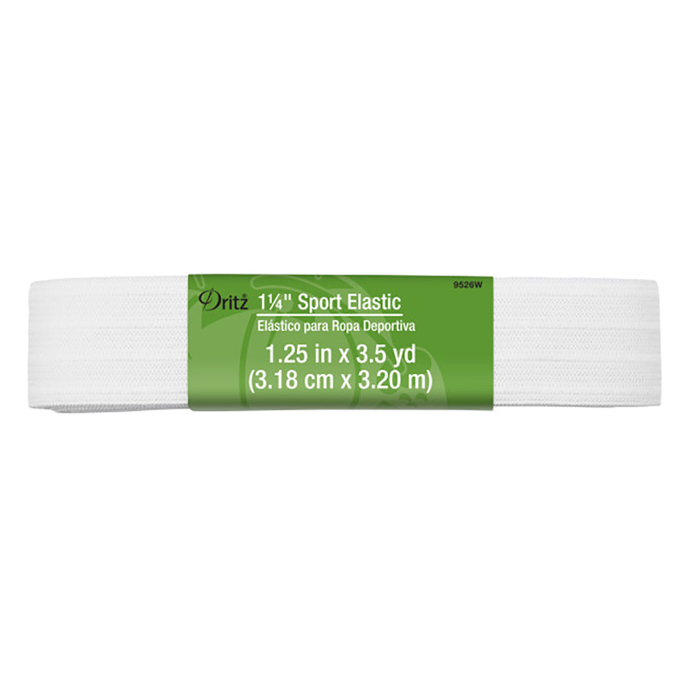 Dritz Sport Elastic - White - 1.25