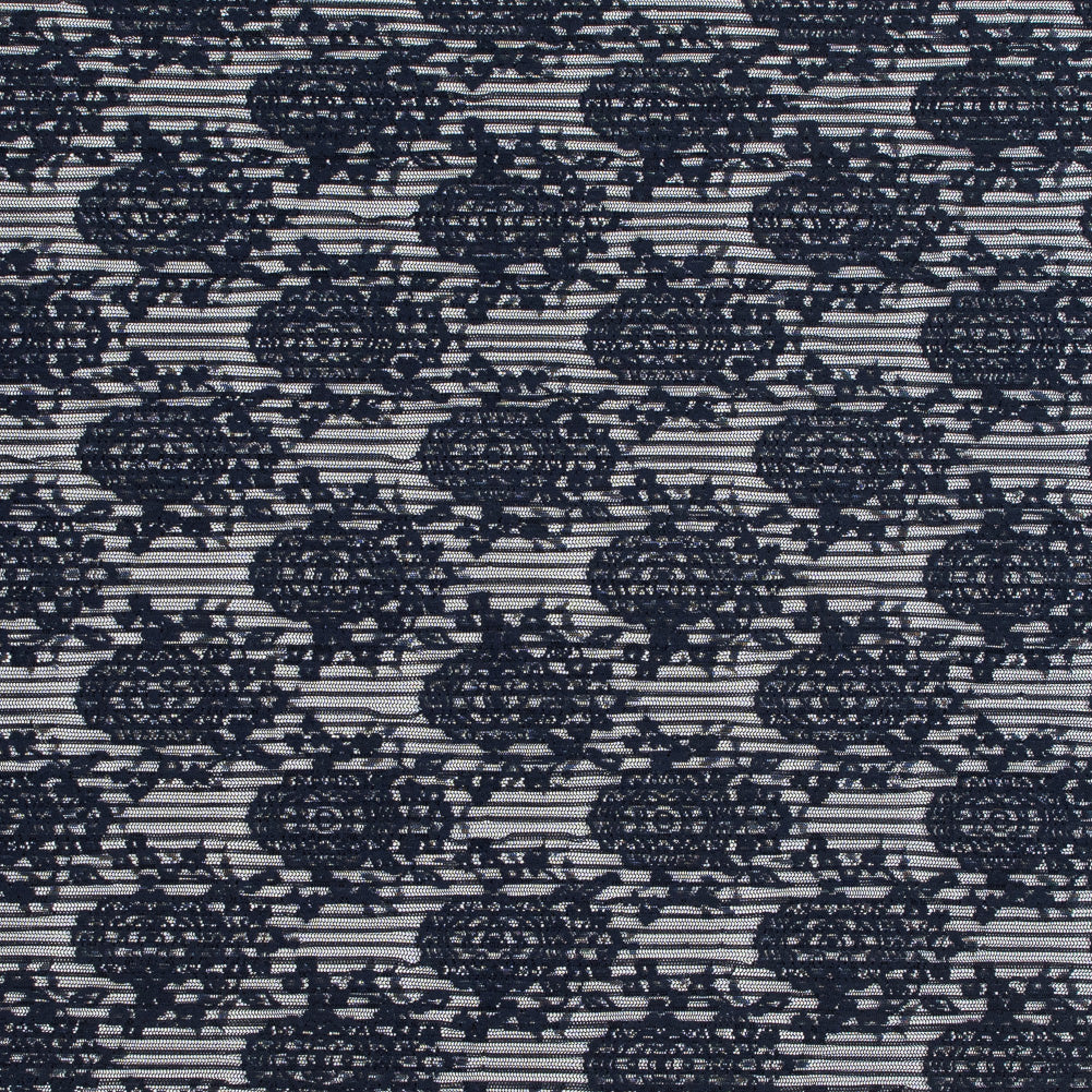 Navy Floral Pleated Lace - Joann Fabrics